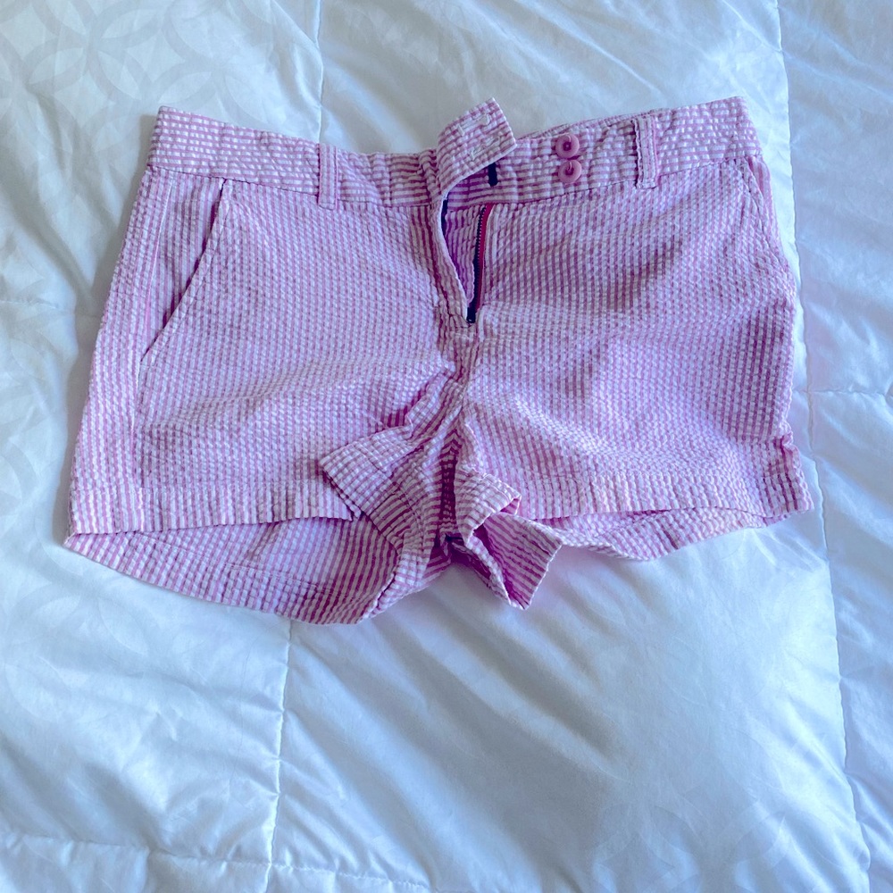 Vineyard Vines Pink Seersucker Bermuda Shorts